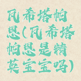 瓦希塔帕恩(瓦希塔帕恩是精英宝宝吗)
