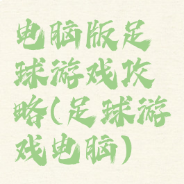电脑版足球游戏攻略(足球游戏电脑)