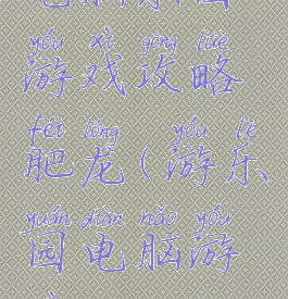 电脑乐园游戏攻略肥龙(游乐园电脑游戏)