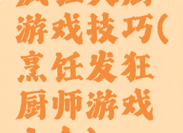 疯狂大厨游戏技巧(烹饪发狂厨师游戏大全)
