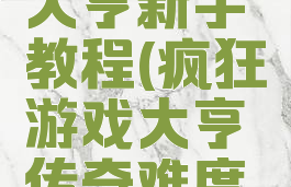 疯狂游戏大亨新手教程(疯狂游戏大亨传奇难度攻略)