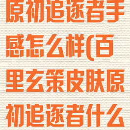 百里玄策皮肤原初追逐者手感怎么样(百里玄策皮肤原初追逐者什么品质)