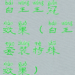 白王王冠效果(白王套装特殊效果)