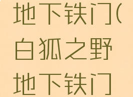 白狐之野地下铁门(白狐之野地下铁门钥匙)