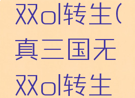 真三国无双ol转生(真三国无双ol转生掉义)