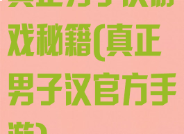 真正男子汉游戏秘籍(真正男子汉官方手游)