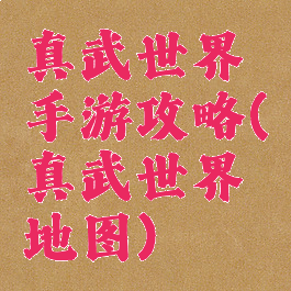 真武世界手游攻略(真武世界地图)