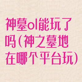神墓ol能玩了吗(神之墓地在哪个平台玩)