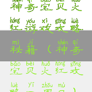 神奇宝贝火红游戏攻略秘籍(神奇宝贝火红攻略一周目)