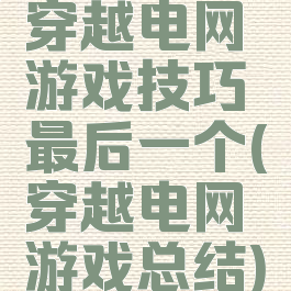 穿越电网游戏技巧最后一个(穿越电网游戏总结)