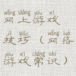 网上游戏技巧(网络游戏常识)