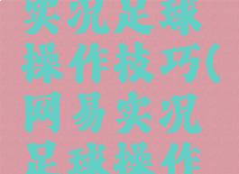 网易游戏实况足球操作技巧(网易实况足球操作攻略)