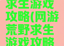 网游荒野求生游戏攻略(网游荒野求生游戏攻略视频)