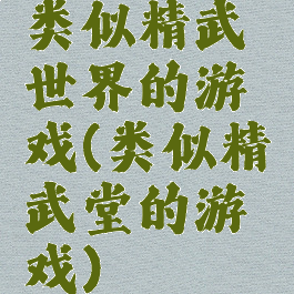 类似精武世界的游戏(类似精武堂的游戏)