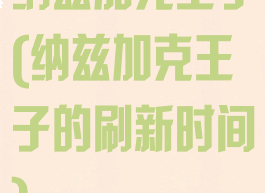 纳兹加克王子(纳兹加克王子的刷新时间)