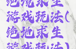 绝境求生游戏玩法(绝地求生游戏玩法)