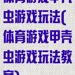 体育游戏甲壳虫游戏玩法(体育游戏甲壳虫游戏玩法教案)