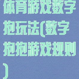 体育游戏数字抱玩法(数字抱抱游戏规则)