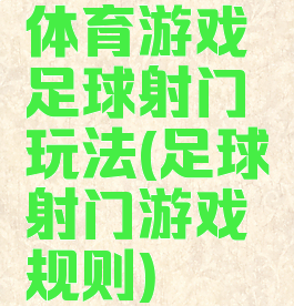 体育游戏足球射门玩法(足球射门游戏规则)