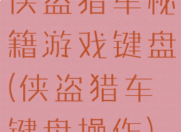 侠盗猎车秘籍游戏键盘(侠盗猎车键盘操作)