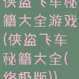 侠盗飞车秘籍大全游戏(侠盗飞车秘籍大全(终极版))