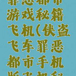 侠盗飞车罪恶都市游戏秘籍飞机(侠盗飞车罪恶都市手机版飞机秘籍)