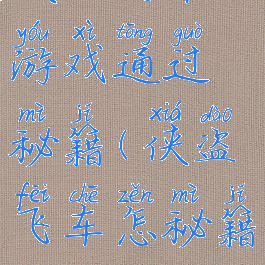 侠盗飞车游戏通过秘籍(侠盗飞车怎秘籍)