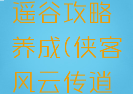 侠客风云传手游逍遥谷攻略养成(侠客风云传逍遥谷第一年攻略)