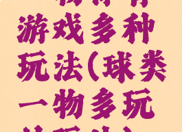 一物体育游戏多种玩法(球类一物多玩的玩法)