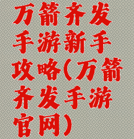 万箭齐发手游新手攻略(万箭齐发手游官网)