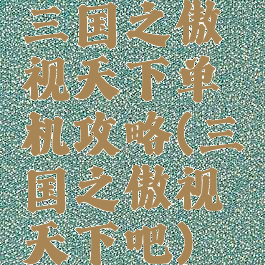 三国之傲视天下单机攻略(三国之傲视天下吧)