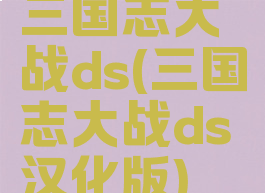 三国志大战ds(三国志大战ds汉化版)