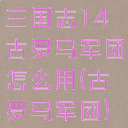 三国志14古罗马军团怎么用(古罗马军团)