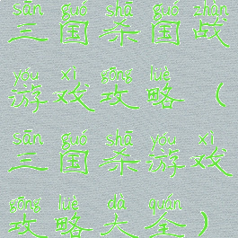 三国杀国战游戏攻略(三国杀游戏攻略大全)