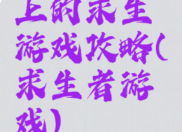 上的求生游戏攻略(求生者游戏)