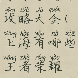 上海王者荣耀手游馆攻略大全(上海有哪些王者荣耀电子俱乐部)