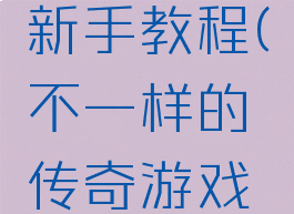 不一样的传奇游戏新手教程(不一样的传奇游戏新手教程在哪)