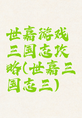 世嘉游戏三国志攻略(世嘉三国志三)