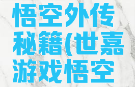 世嘉游戏悟空外传秘籍(世嘉游戏悟空外传攻略)