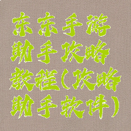 东东手游助手攻略教程(攻略助手软件)