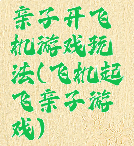 亲子开飞机游戏玩法(飞机起飞亲子游戏)