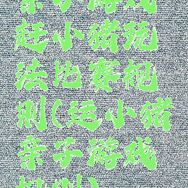 亲子游戏赶小猪玩法比赛规则(运小猪亲子游戏规则)