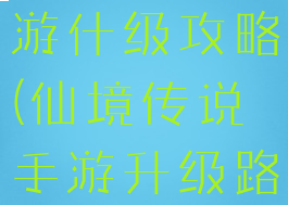 仙境传说手游什级攻略(仙境传说手游升级路线)