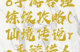 仙境传说ro手游合理练级攻略(仙境传说ro手游猎人练级攻略)