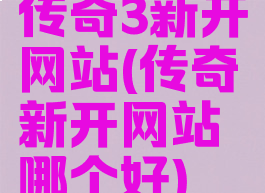 传奇3新开网站(传奇新开网站哪个好)