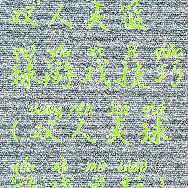 双人夹篮球游戏技巧(双人夹球游戏目标)