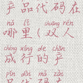 双人成行产品代码在哪里(双人成行的产品代码在哪)