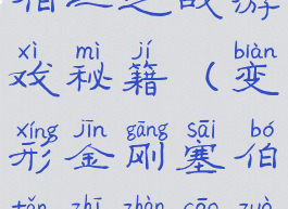 变形金刚塞伯坦之战游戏秘籍(变形金刚塞伯坦之战操作)