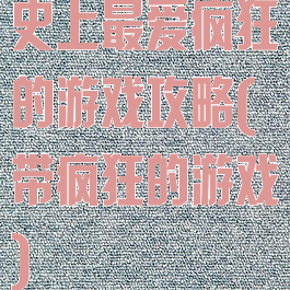 史上最爱疯狂的游戏攻略(带疯狂的游戏)