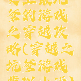 史上最坑爹的游戏之穿越攻略(穿越之坑爹游戏类似小说)
